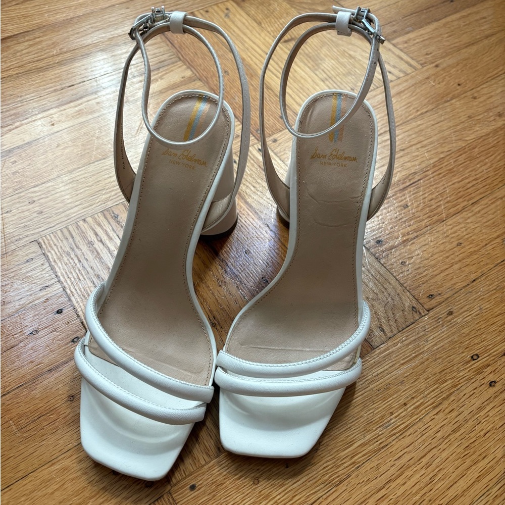 Elegant White Ankle Strap Sandals